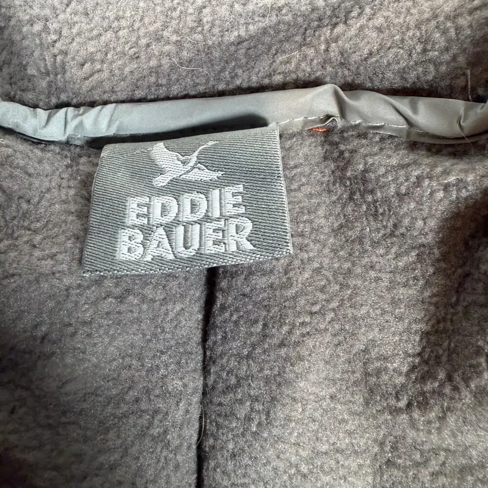 Eddie Bauer Dog Jacket Coat Size Medium Orange Grey Winter Warm Reflective New